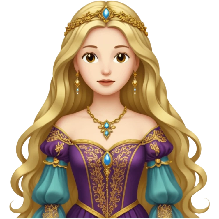  portrait of a Renaissance woman emoji