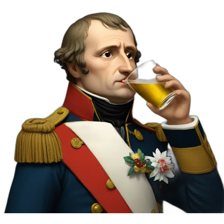 Napoleon drinking  emoji