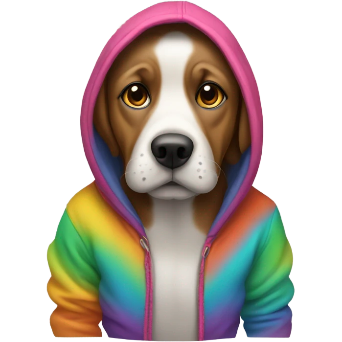 Dog wearing hoodie  emoji
