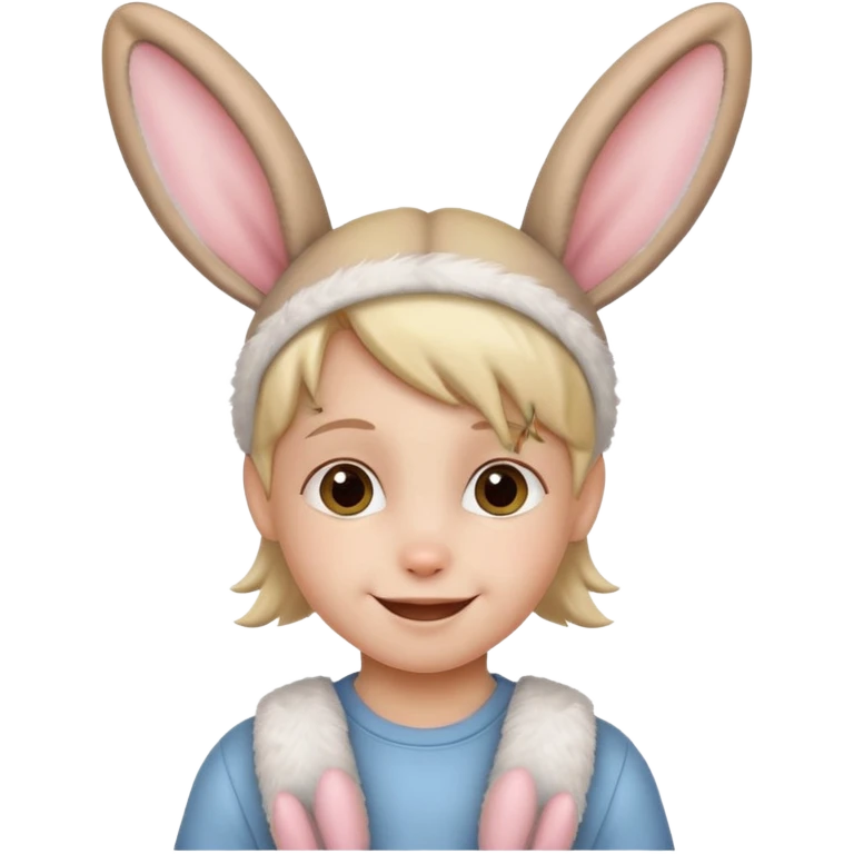 kid with bunny ears emoji