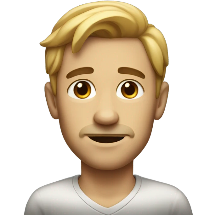 Lip bite guy emoji