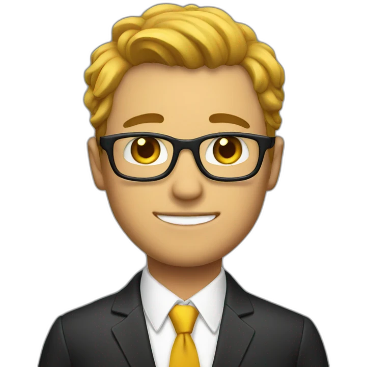 a guy with suit emoji