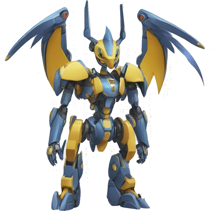 a futuristic mechanical Pokémon-Medabot-Dragon full body emoji