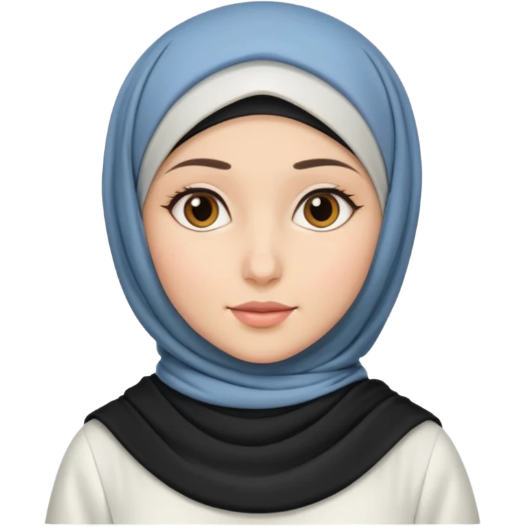 Hijab white dres emoji