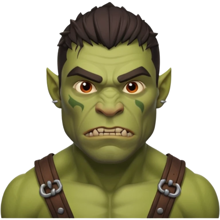 Male half human half orc emoji