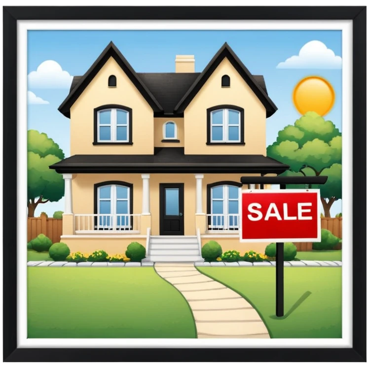 4d house w for sale sign emoji