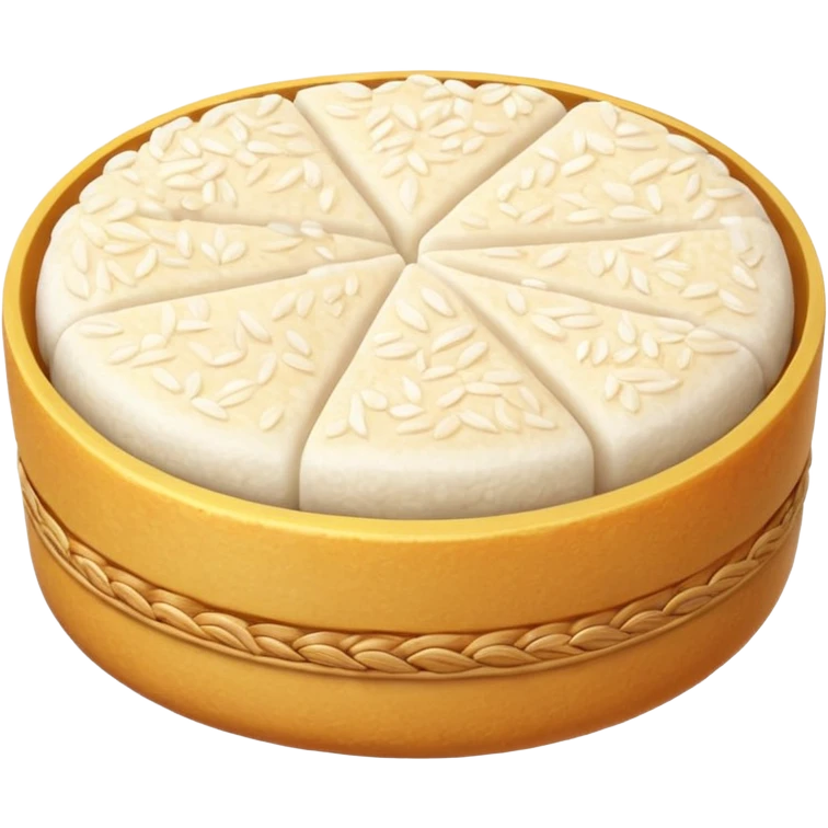 Plain rice cake  emoji