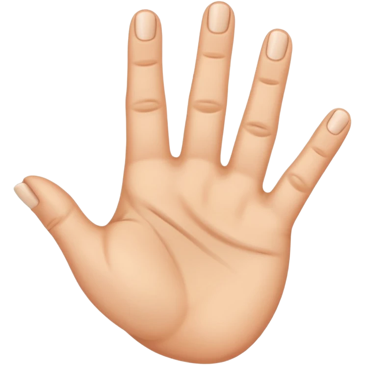 A hand with the thumb and the index finger and the middle finger up and the rest down  emoji