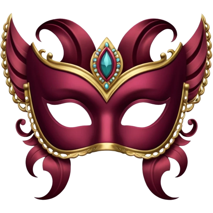 Burgundy carnival half mask emoji