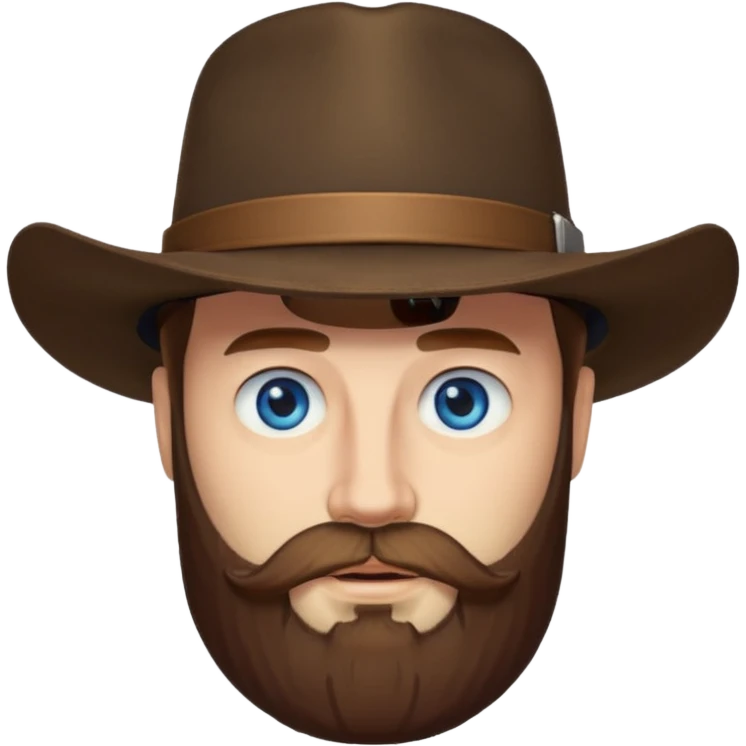 a western earl with full beard, wearing hat emoji