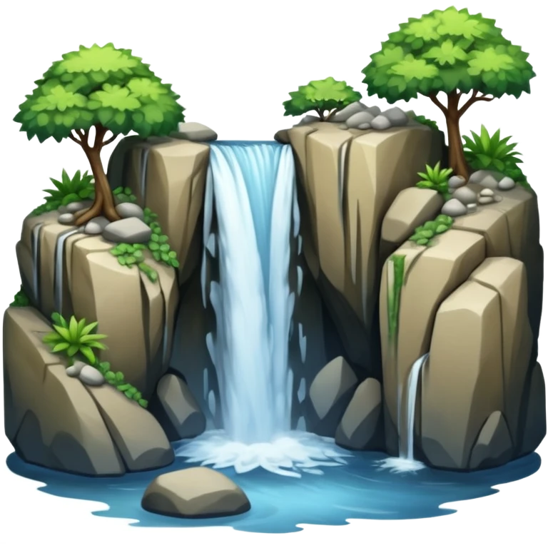 A waterfall emoji