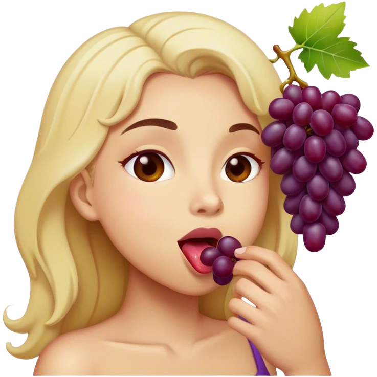 Licking grapes emoji