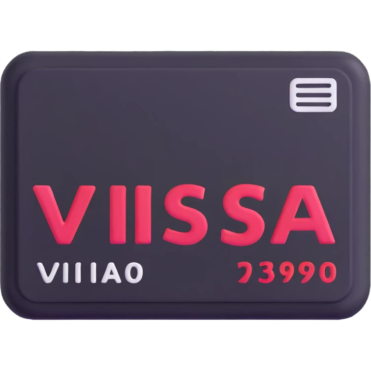 visa stamp with rounded edges, no background emoji