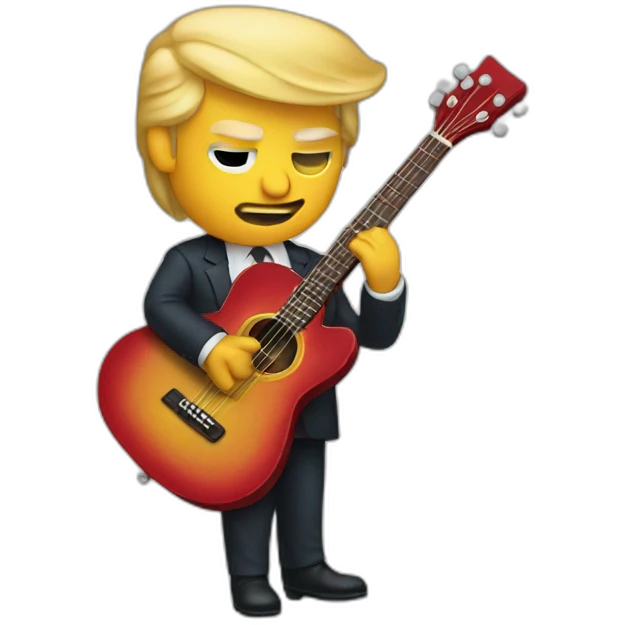Donald trump playing guitar emoji