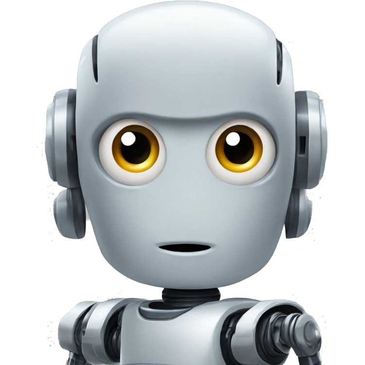 Robot ai with 4F45DC eyes emoji