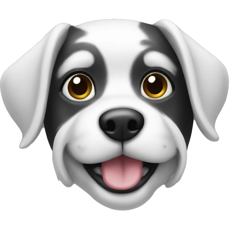 Dog black and white  emoji