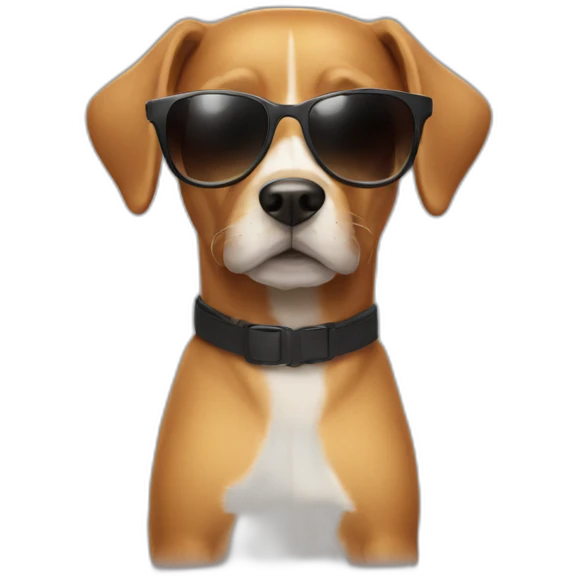 A dog with sunglasses emoji