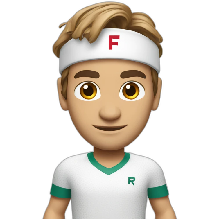 Roger federer with sweat band detailed emoji