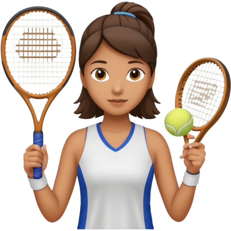 Niña raqueta tenis emoji