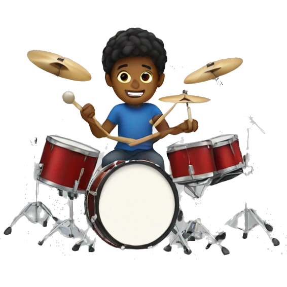 a boy playing drums  emoji