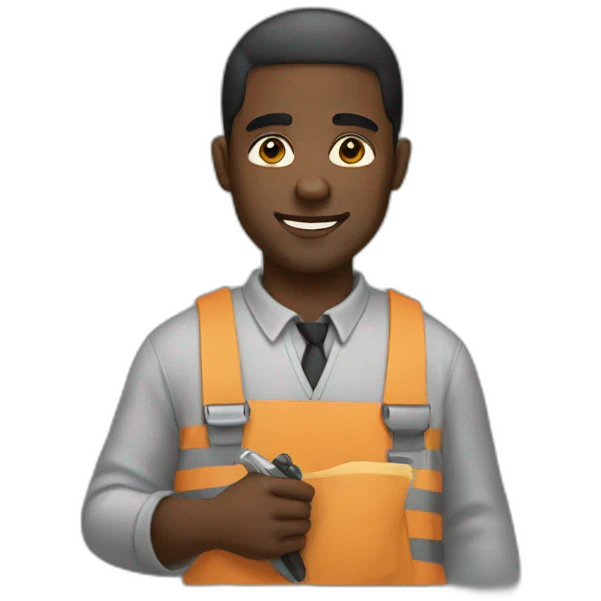 black man working emoji