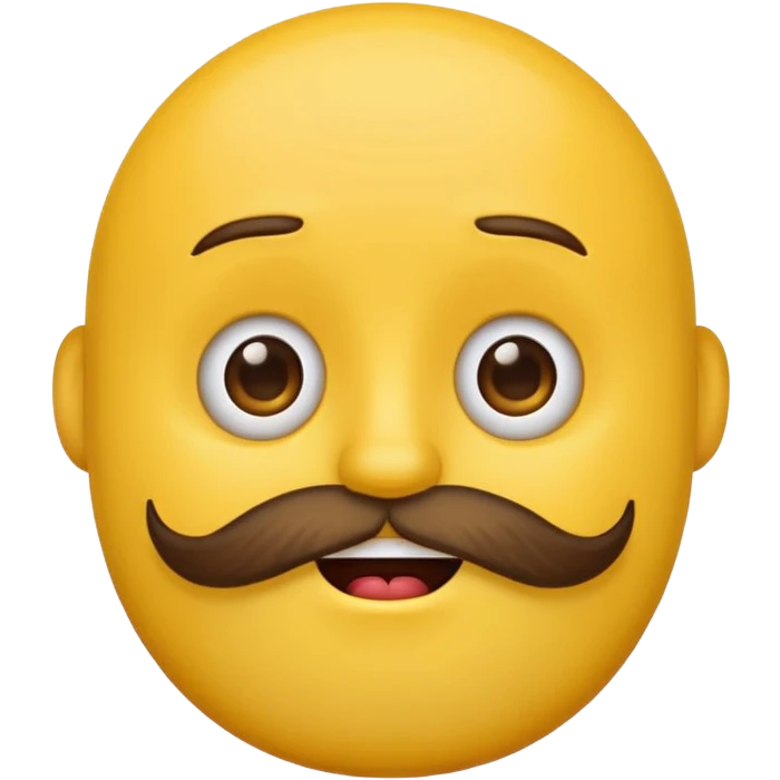 yellow emoji face with a beard, showing both happy and sad emotions at once emoji