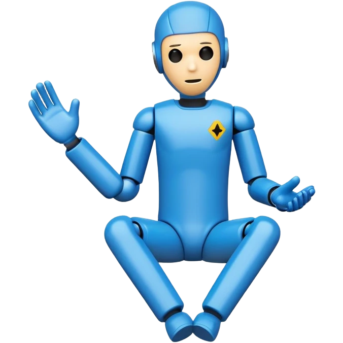 blue crash test dummy emoji
