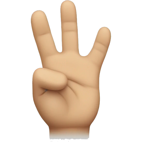 open palm with thumb tucked emoji