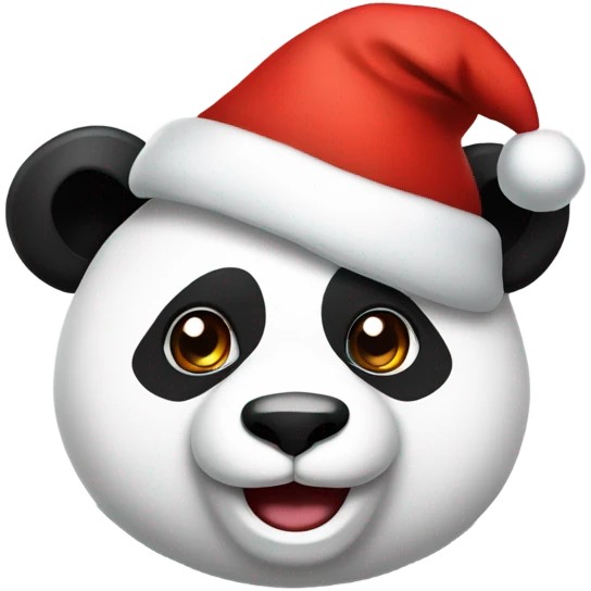 panda in a santa hat emoji