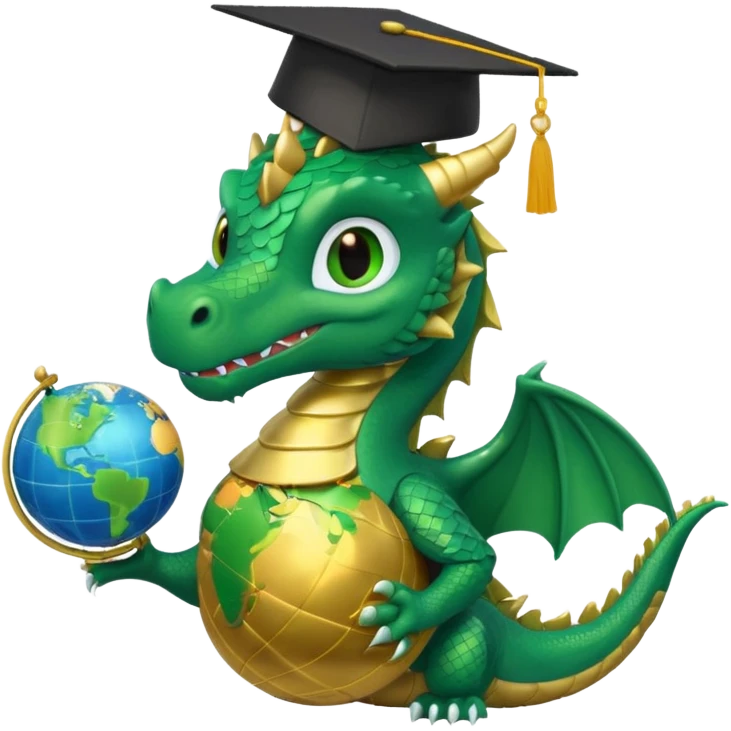 I need a character for an educational geography course, dragon style emoji