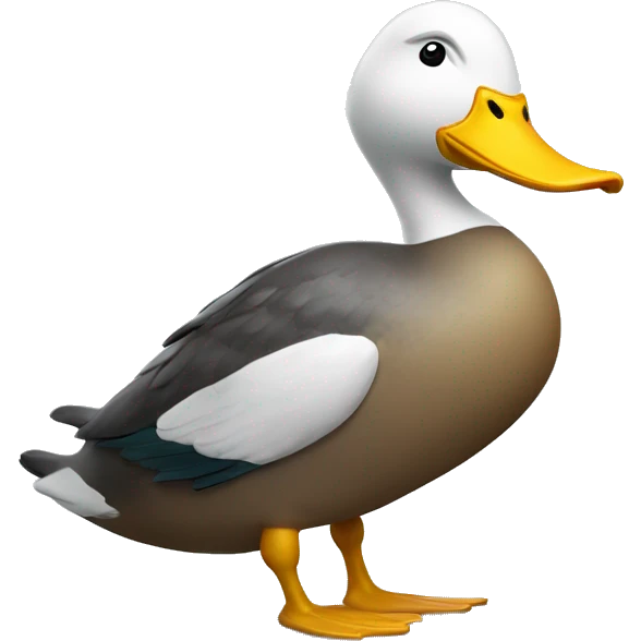 The big duck of the credit agricole bank. He got a lot of money, and of muscle. He's really confiant.  emoji