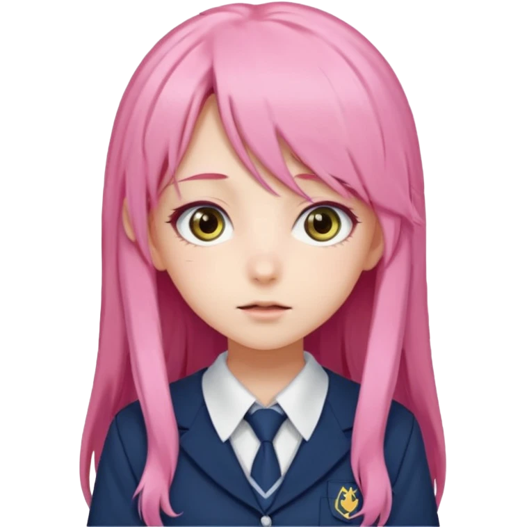 Anime girls with long pink hair emoji
