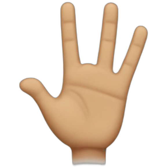 the first three fingers up emoji