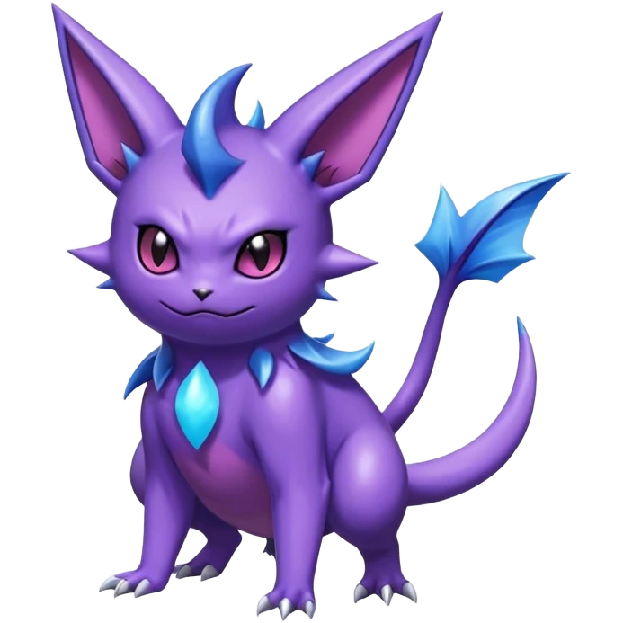 Shiny Dark Noibat-Espeon-Gengar-Nidorino-fusion-hybrid full body emoji