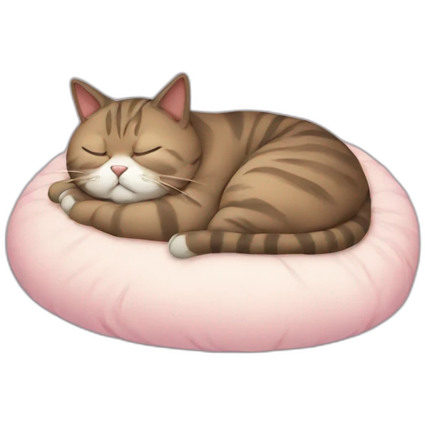 Sleeping fat cat emoji