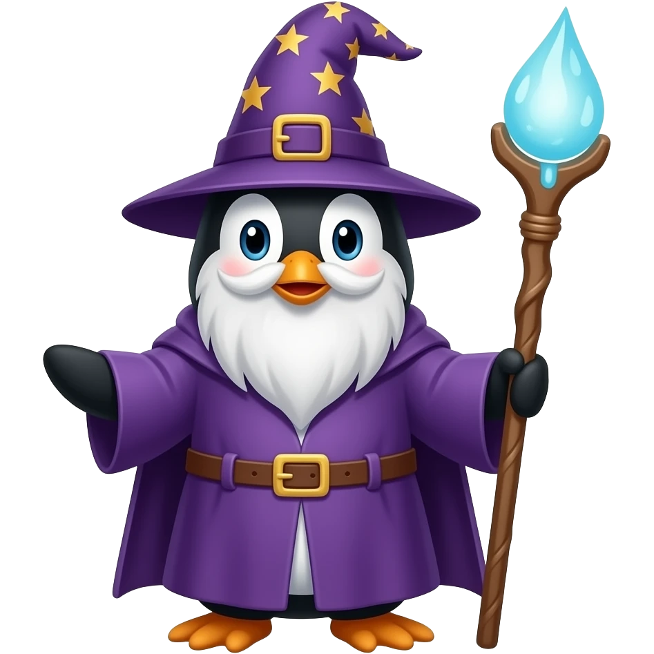 Penguin Wizard emoji