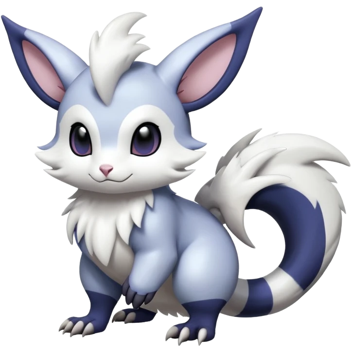 Shiny Furret-Absol-Noibat-Hybrid (Full body) emoji
