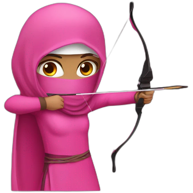 pink niqab archery emoji