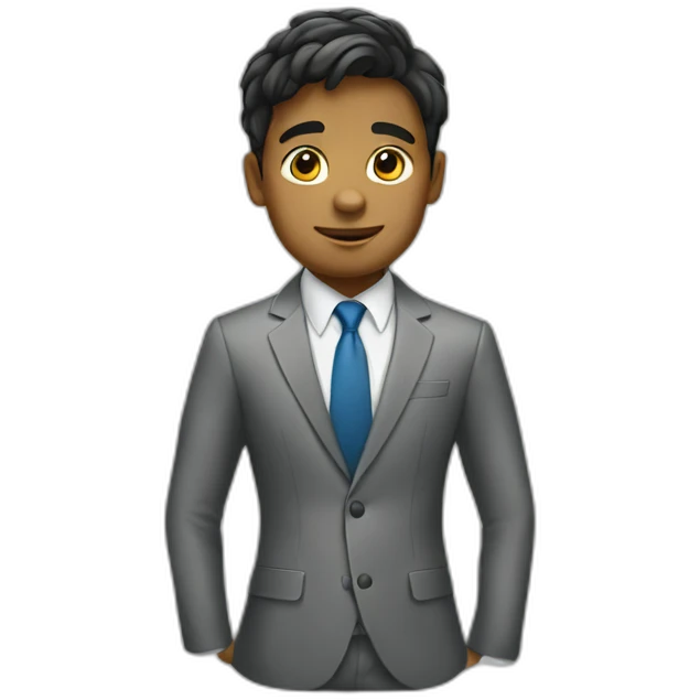 A boy who is trying to become great as a businessman  emoji