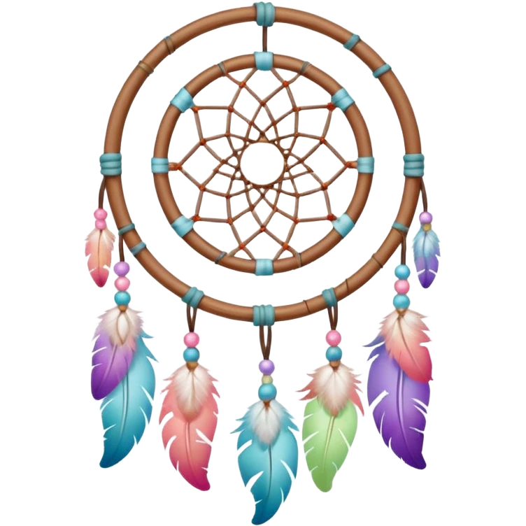 Mini pastel dreamcatcher with white wooden frame  emoji