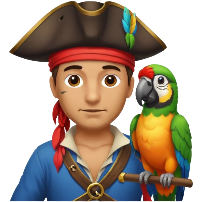 pirate and parrot emoji