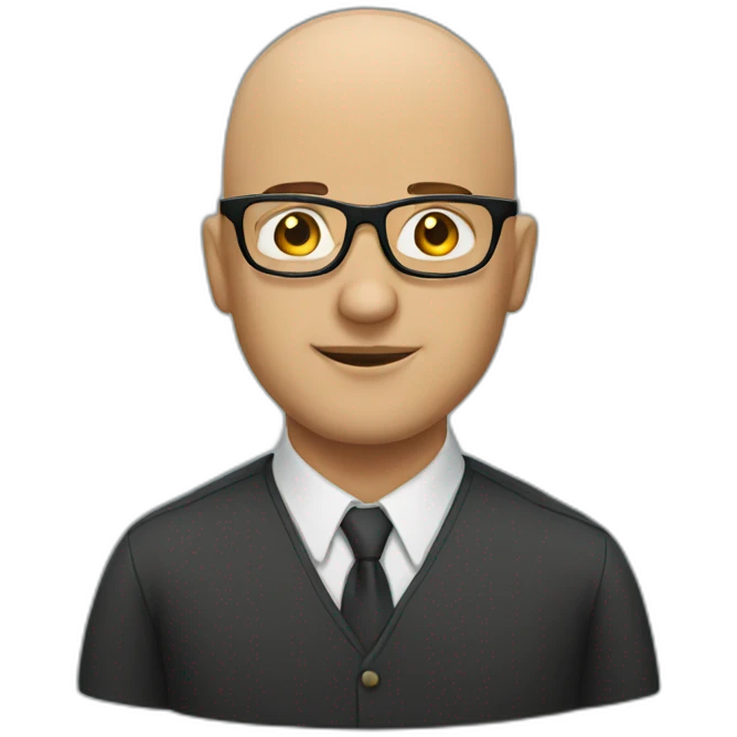 bald guy in glasses emoji