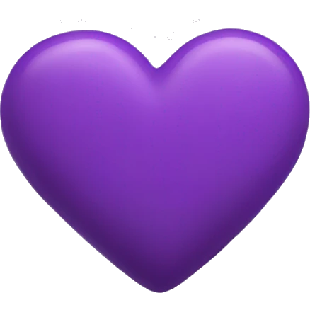 Purple growing heart emoji