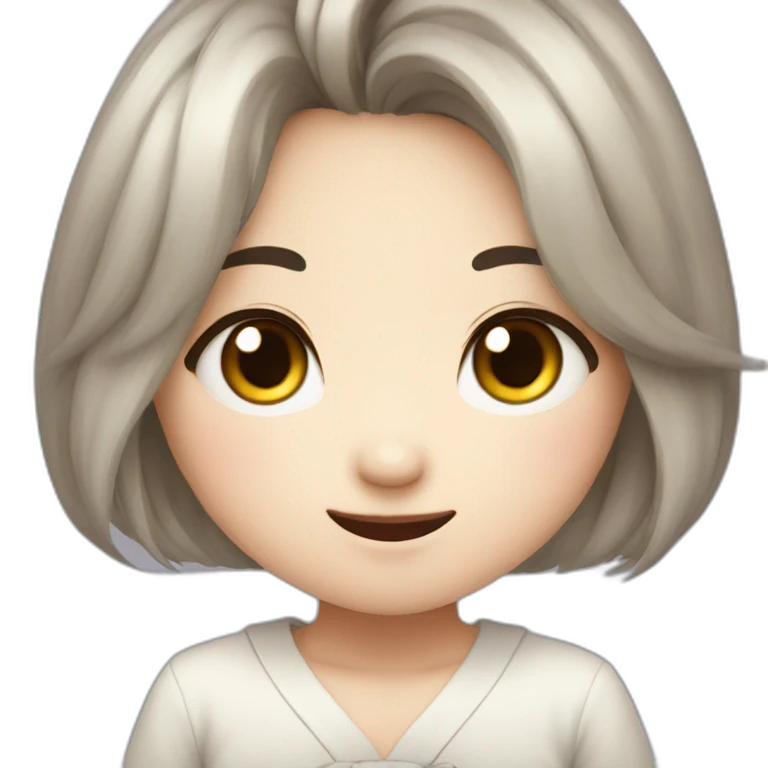 mischievous chibi korean girl emoji