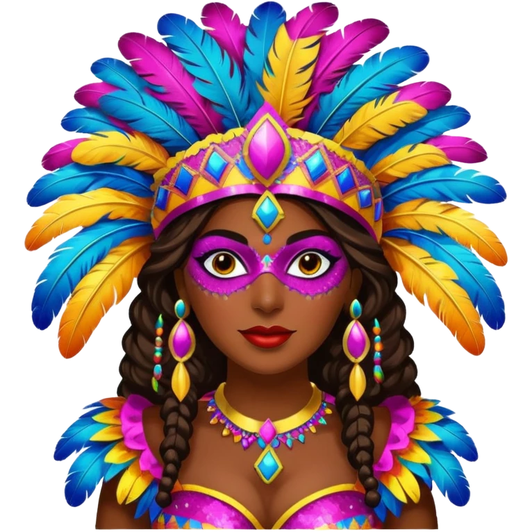 Colombian woman in Colombian carnival emoji