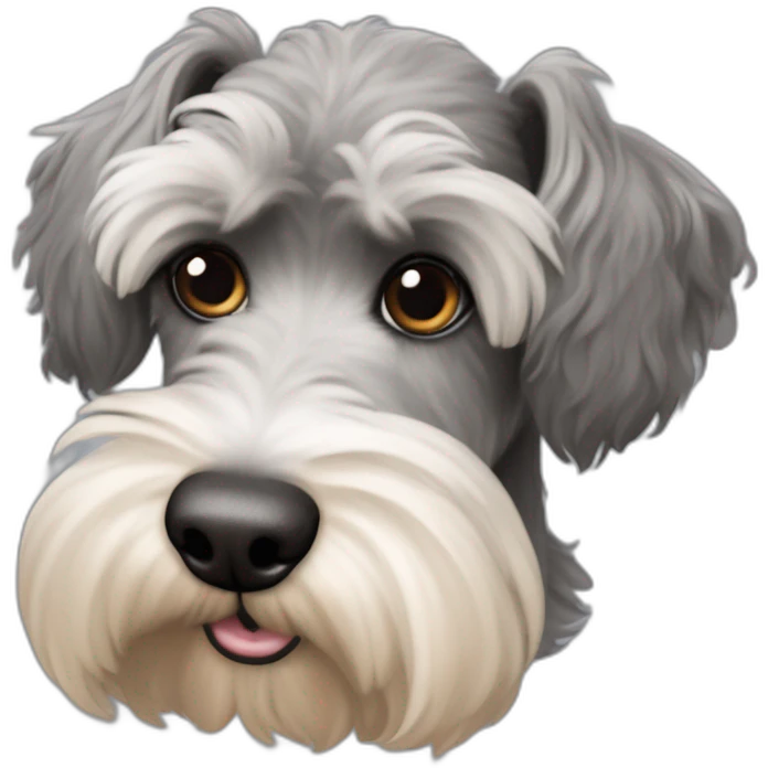 Schnauzer y un poodle que estén juntos emoji