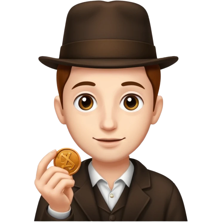 Jewish person with penny in hand emoji
