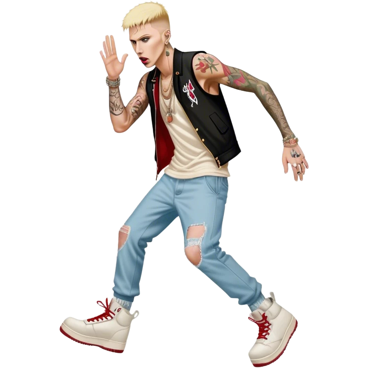 Machine gun Kelly stomping on Eminem  emoji