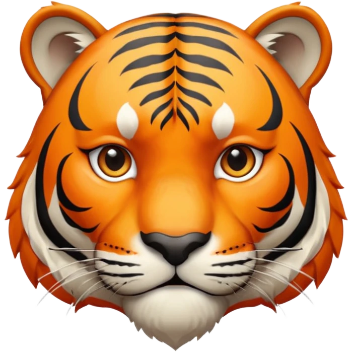 Tigre adulto feroz con la cara mas real no de caricatiraen la cima  emoji