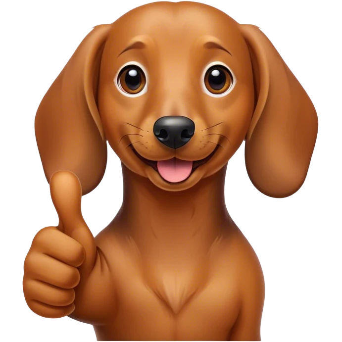 dashound thumbs up emoji